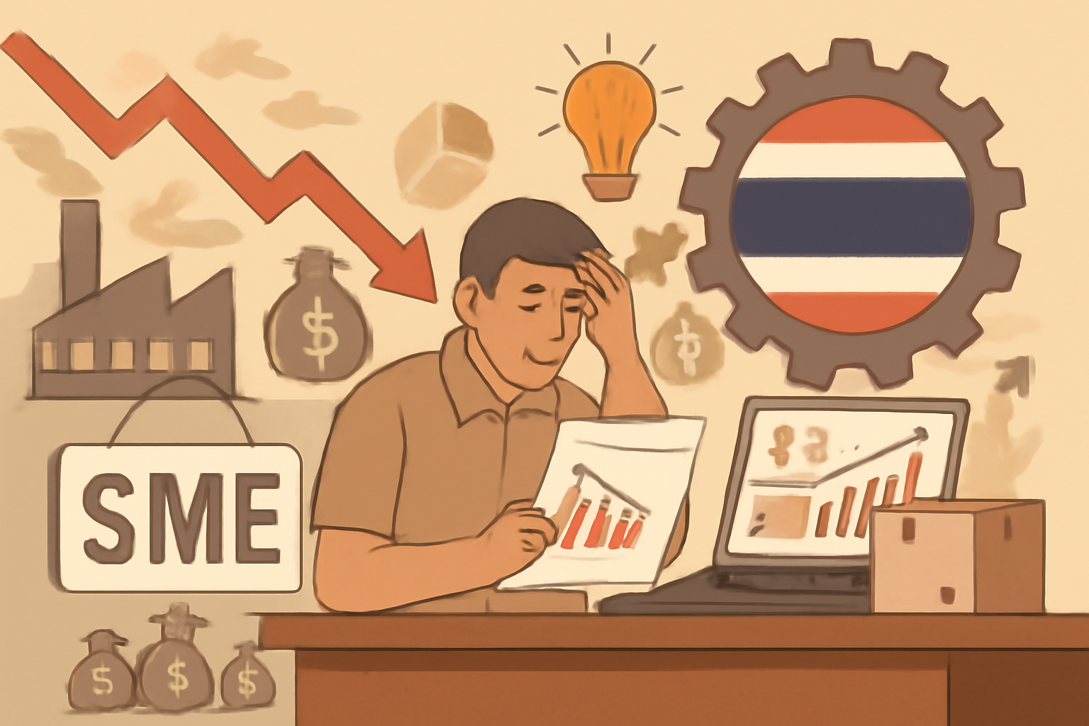 การเผชิญหน้ากับวิกฤตเศรษฐกิจ: ความยากลำบากของ SMEs ในประเทศไทยและวิธีการเอาชนะ