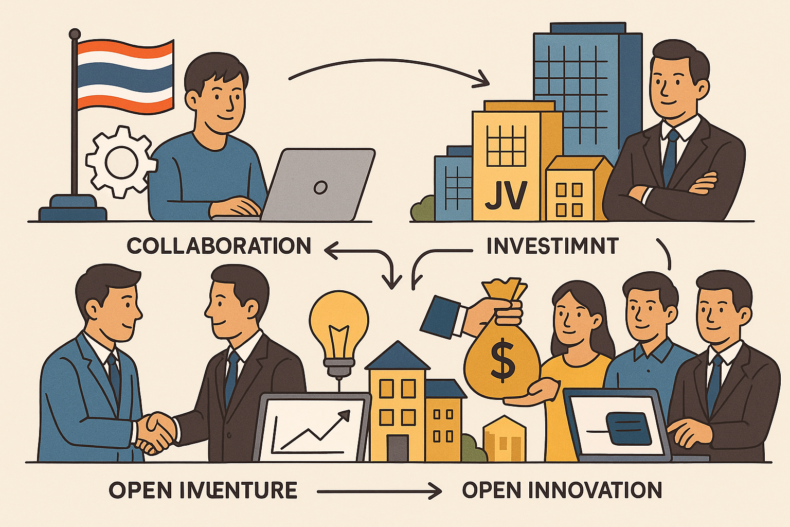 เชื่อมโยงความคล่องตัวกับขนาด: วิธีที่บริษัทยักษ์ใหญ่ในไทยทำงานร่วมกับสตาร์ทอัพเทคโนโลยี