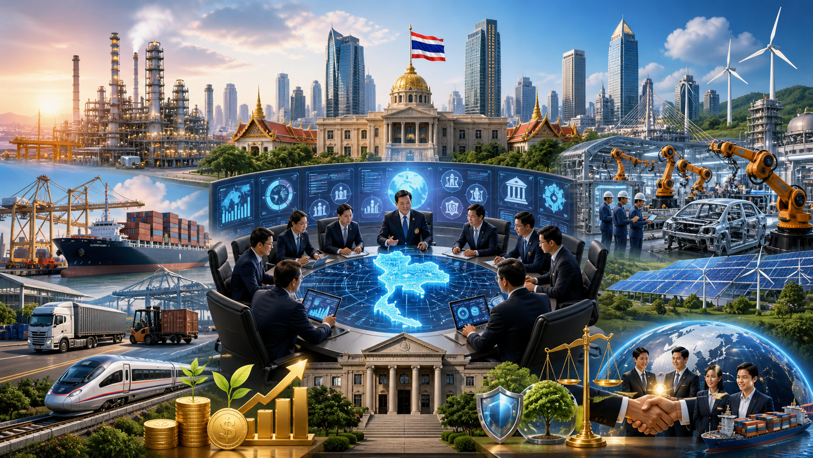 บทบาทขององค์กรรัฐบาลในการกำหนดโครงสร้างเศรษฐกิจและการพัฒนาอุตสาหกรรมของประเทศไทย