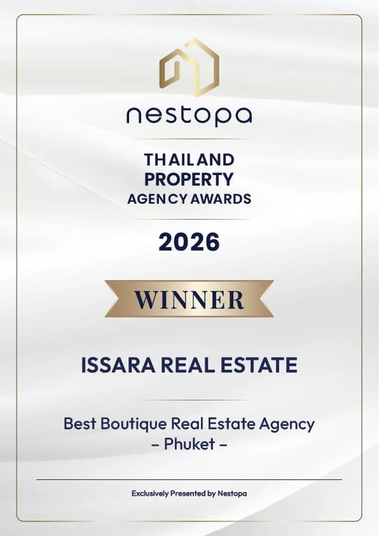 Issara Real Estate ได้รับรางวัล Best Boutique Real Estate Agency (Phuket) ตอกย้ำความเชี่ยวชาญด้านอสังหาริมทรัพย์ภูเก็ต